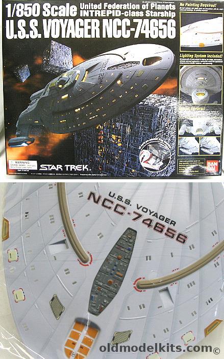 Bandai 1/850 USS Voyager NCC-74656 (Intrepid Class) Federation Starship, 0121434-8500 plastic model kit